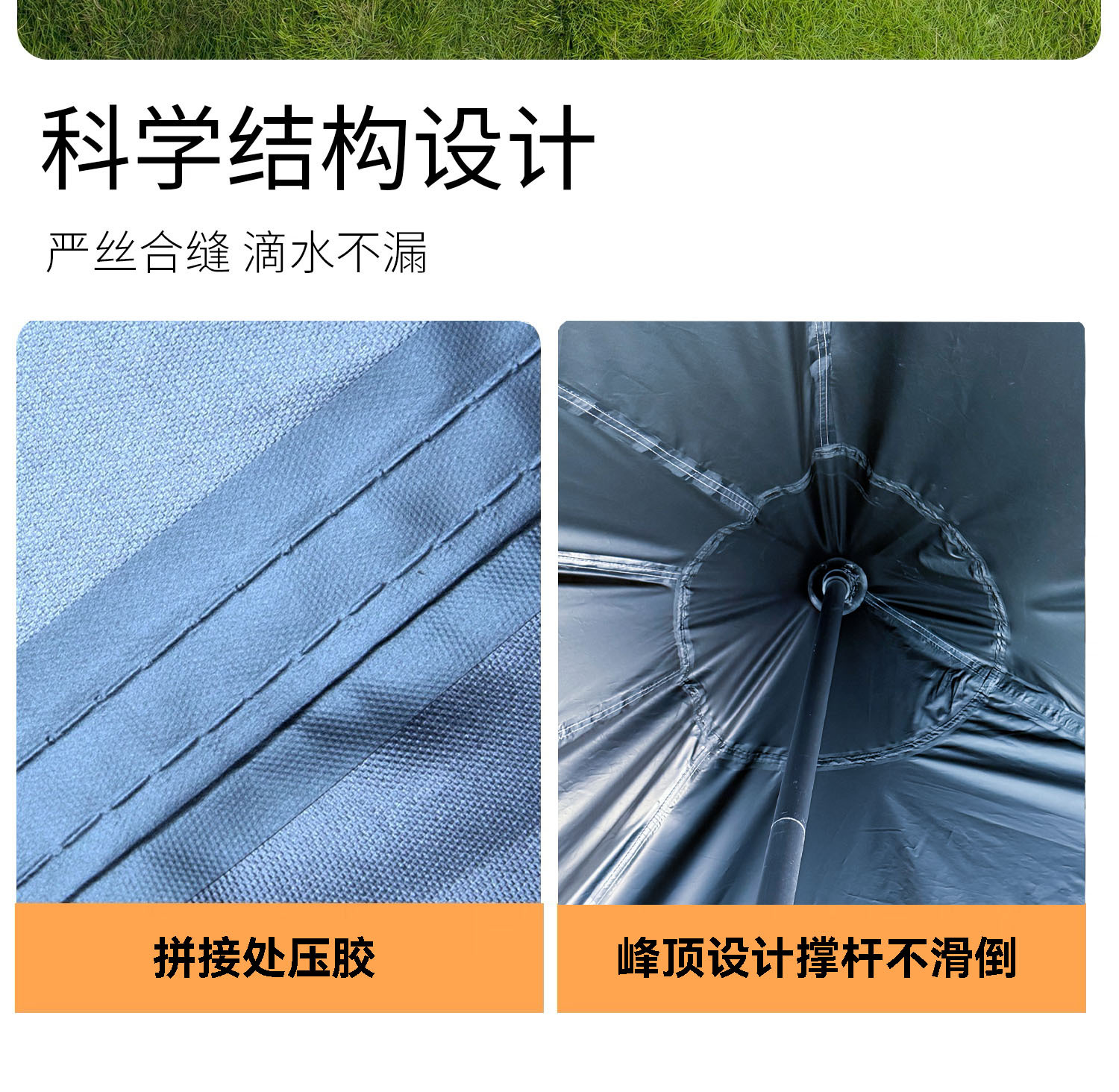 Outdoor Primitive Camping Tarp Tent Double-Peak Tarp Camping Sun Protection Rainproof Black Glue Windless Rope Sunshade Canopy