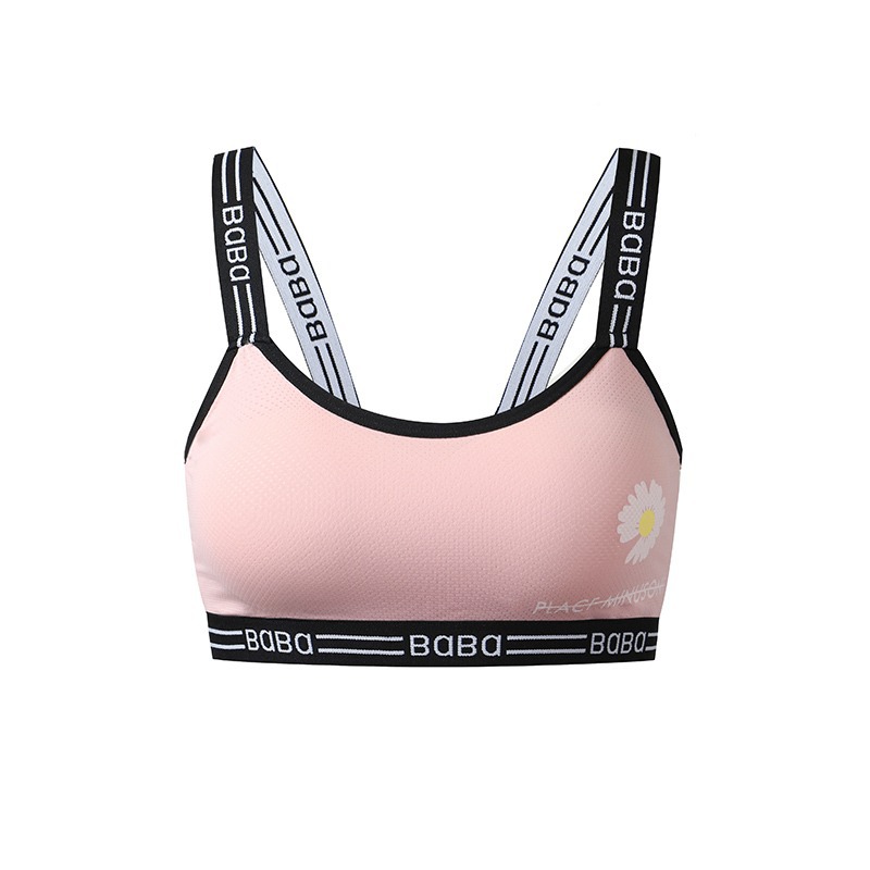 White Teenage Puberty Sports Bra