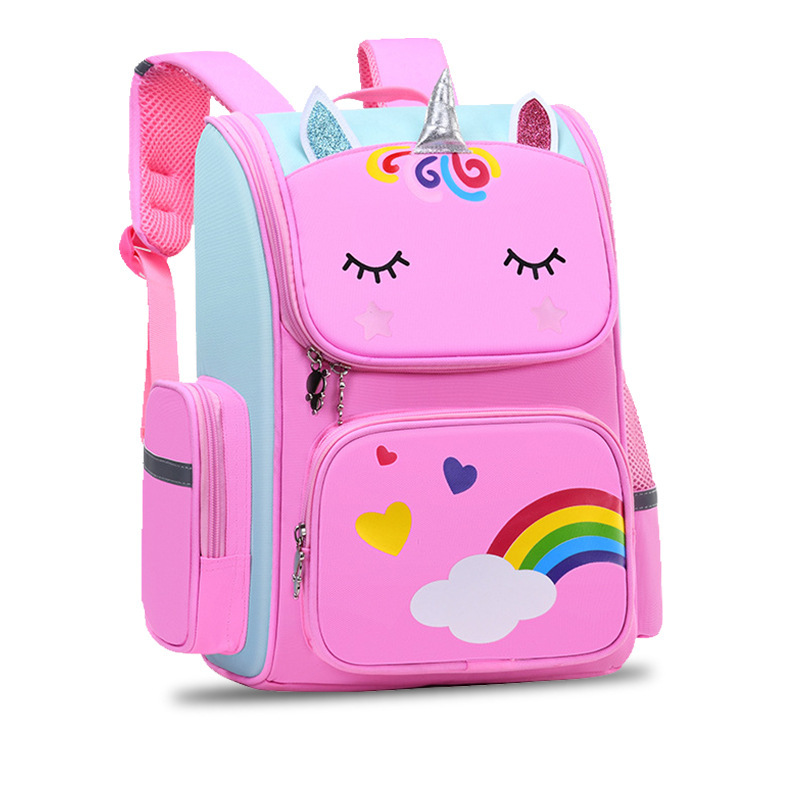 Mochila personalizada niñas crestas transfronterizas 2023 lindas unicornios niñas niños escolares mochilas al por mayor