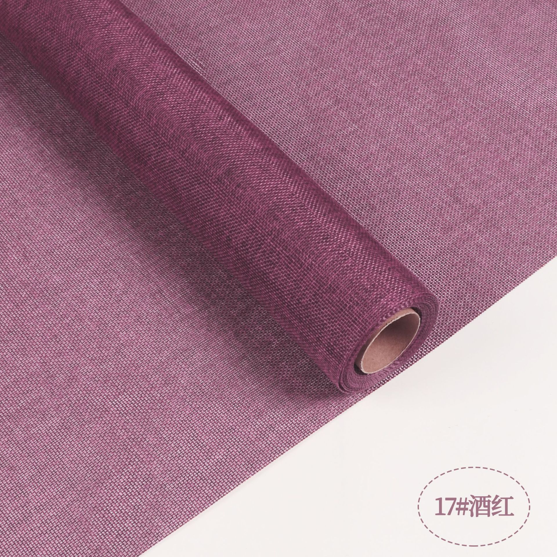 Fábrica de fiestas de flores al por mayor de color sólido enrollar hilo de red flor envasado tela de red florista ramo de flores envasado hilo de red colorido lino rollo