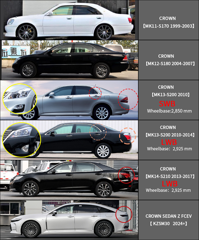 Suitable for Toyota CROWN rain shield rearview mirror rain eyebrow side Window deflector CROWN Window visor