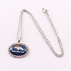 NFL32 team rugby team necklace elliptical drill drill American football team necklace Bardemo crow necklace