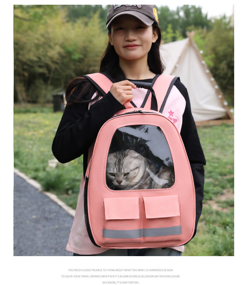 Wholesale Safety reflective strip pet cat school bag backpack for cats and dogs 103-45087