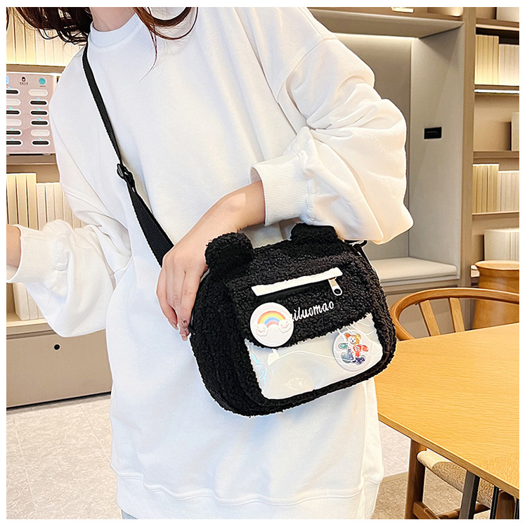 2022 Autumn and winter Edition Japanese cute plush bear bag, new Instagram cartoon student crossbody bag and single-shoulder bag undefined