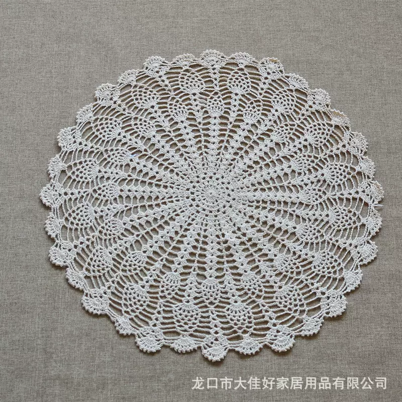 纯手工钩针钩花约50厘米棉线盖巾桌布北欧新款捕梦网ins风批量外