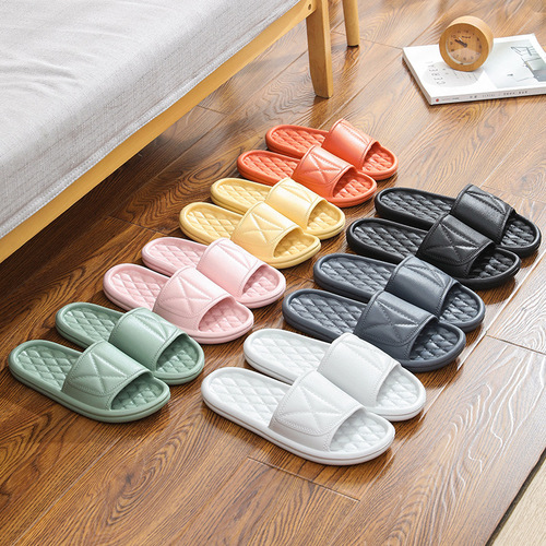 Slippers Wholesale Summer New Style Sandals Women's Indoor Solid Color Home Deodorant Bathroom Anti-Slip Bathing Household Slippers