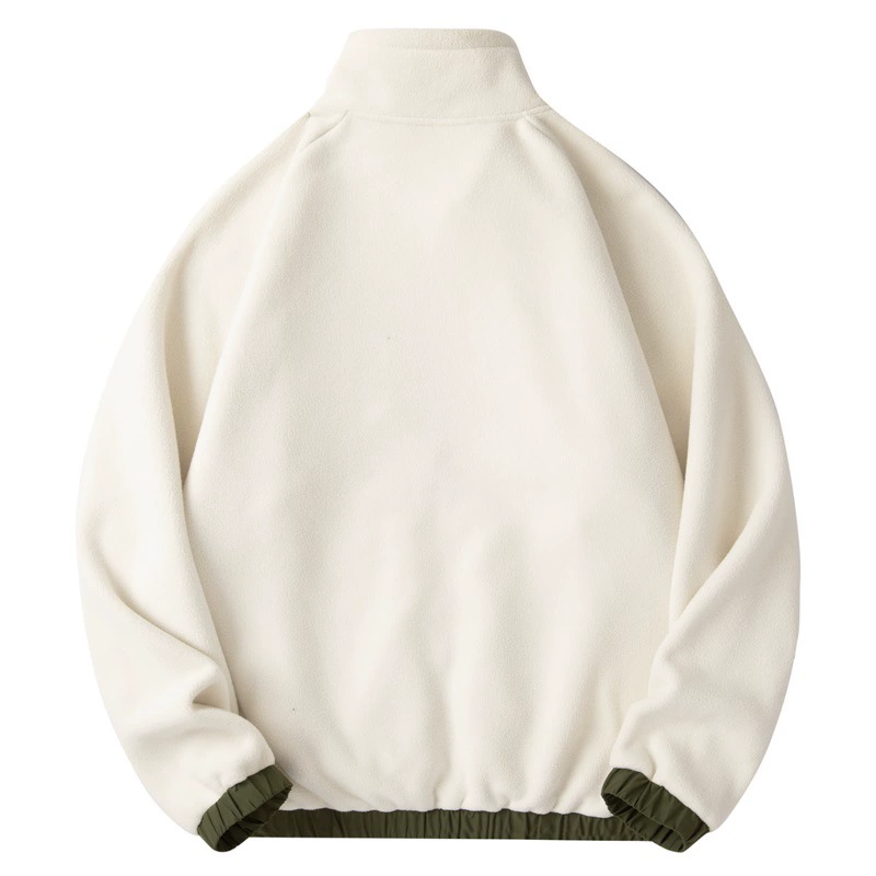 Мужской бархатный свитер на молнии, с длинным рукавом, fleece кардиган, теплая куртка