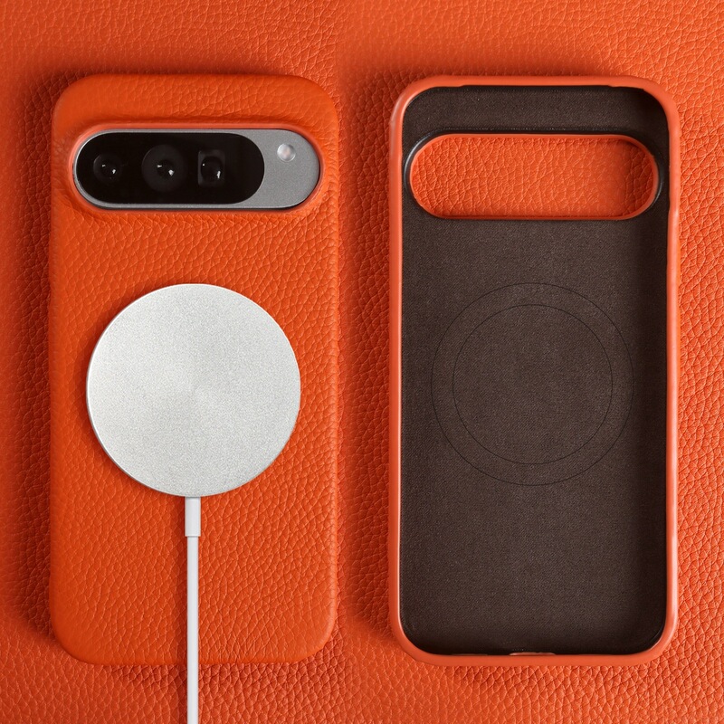 Litchi Pattern Genuine Leather Suitable for Google Pixel10Pro Mobile Phone Case Pixel9Xl Protective Cover Magnetic All-Inclusive Anti-Fall