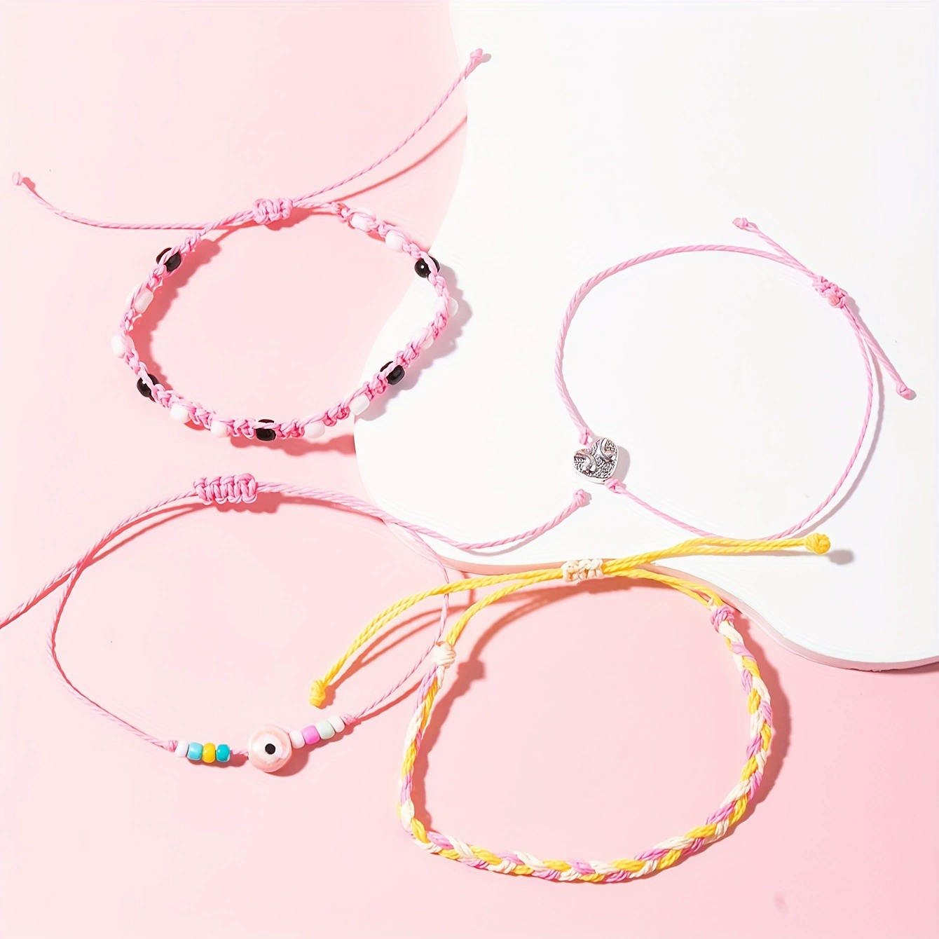 (Cross-border trading), adjustable jewelry, woven bracelet handmade, set, 4 pieces