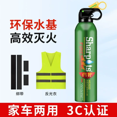 Extinguisher Emergency – Vehicle fire extinguisher - one-green-fire-extinguisher-straps-reflective-clothing-10665b-6