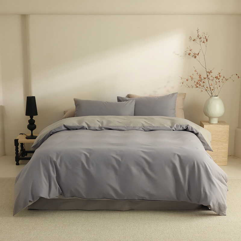 Maternal and infant class a thickened cotton sanding four-piece quilt cover super soft 100S long staple cotton sanding in autumn and winter