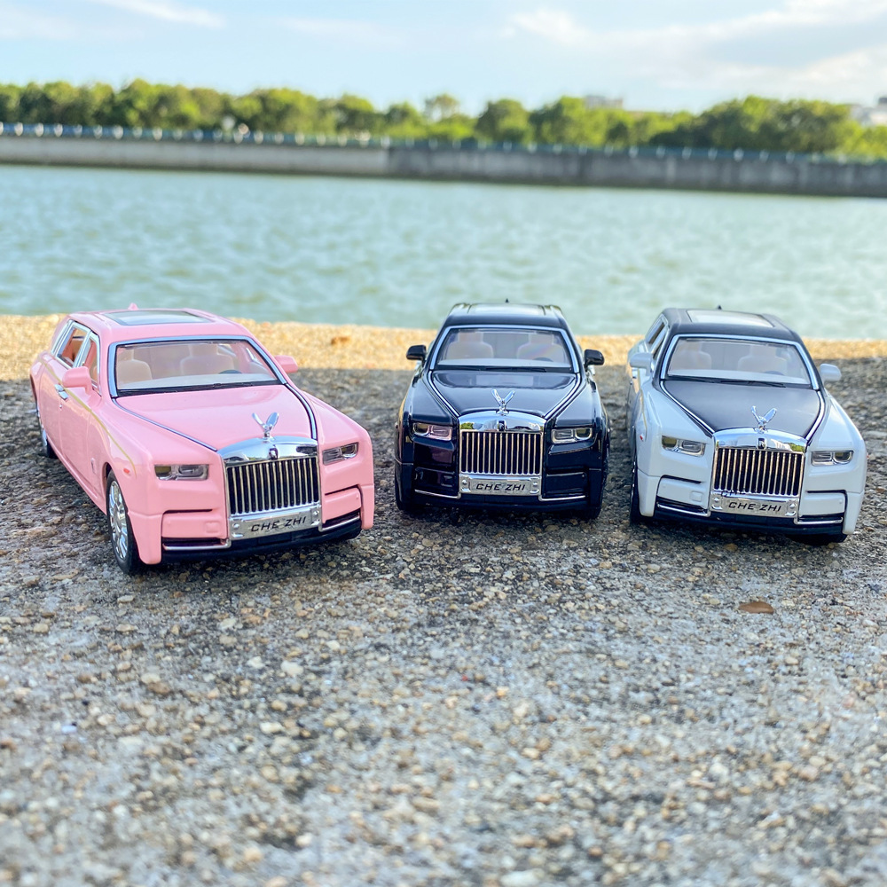 자동차 롤스 로이스 팬텀 시뮬레이션 합금 자동차 모델 ACOUSTO-OPTIC HUILI 어린이 장난감 장식품 소년