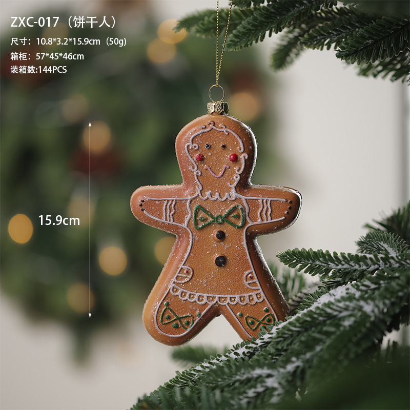 Navidad decoración colgante pan de jengibre espiga casa muletas colgante de automóvil árbol de Navidad colgante de guirnaldas de Navidad