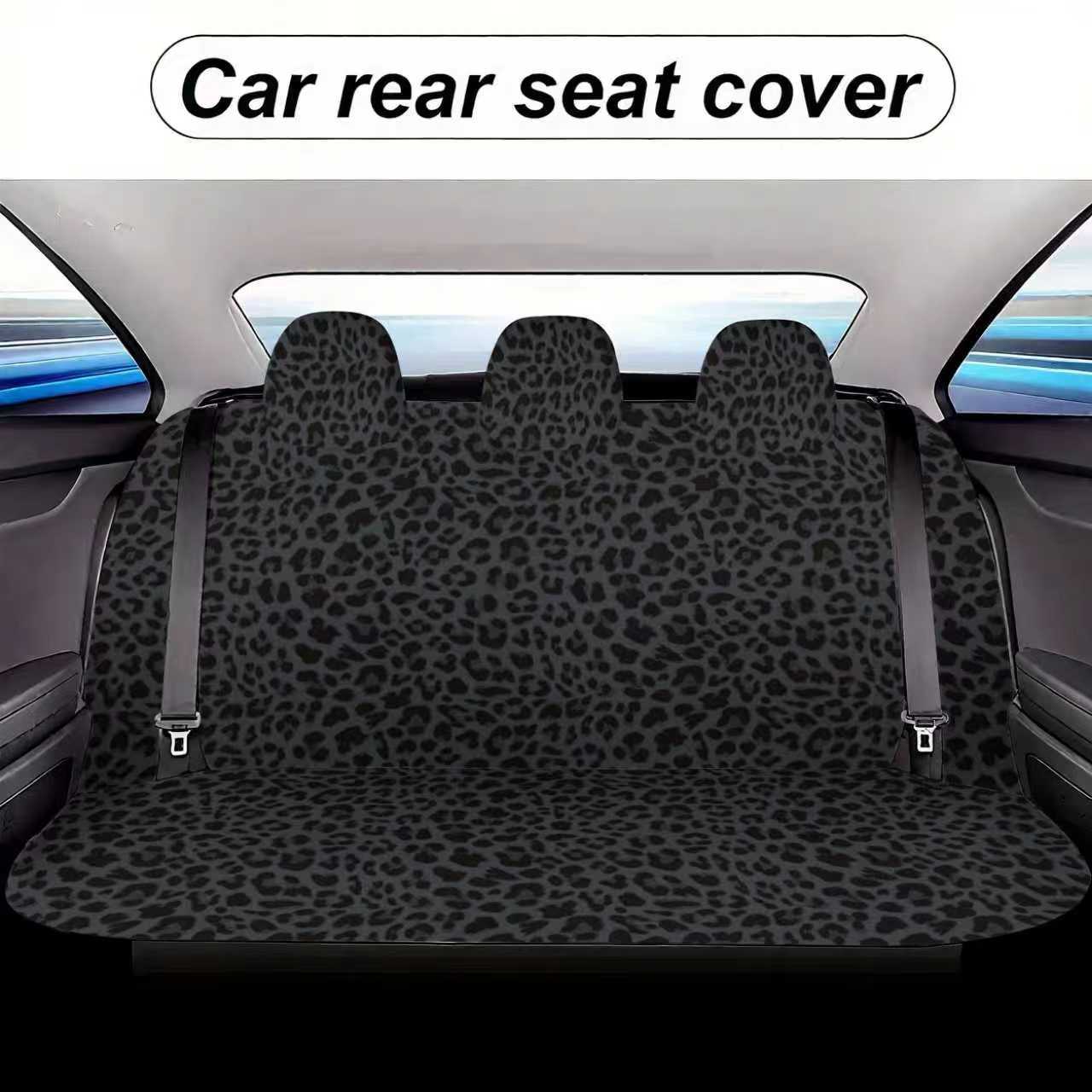 Cross-Border E-Commerce Black Leopard Print Universal Car Seat Cover, Popular in Europe and America, Temu, Mercado Libre, and Mexico