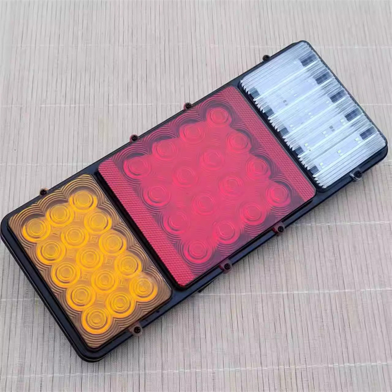 Flat mirror 140-2 electronic LED rear tail light super bright 12v24v semi-trailer truck agricultural vehicle brake tail light reversing light
