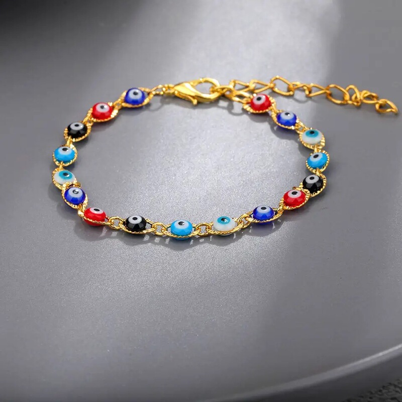 European and American Cross-border New Devil's Eye Bracelet Simple Trendy Bracelet Turkish Blue Eye Bracelet Manufacturers Hot Sale