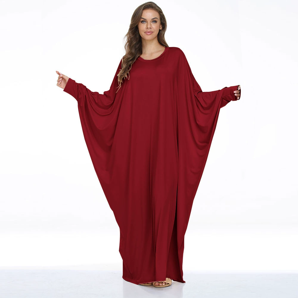 Платье кафтan plus size, единый размер свободного кроя с шарфом, в нескольких цветах
