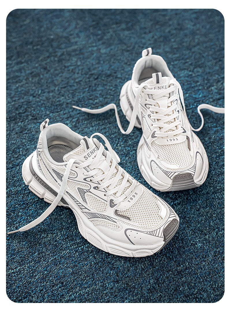 Men's Summer Breathable Trendy Versatile Youth Mesh Sneakers, Casual Running Thick-soled Height-increasing Dad Shoes_vogvips.com