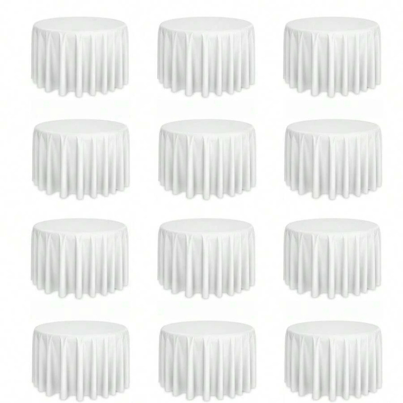 Comercio exterior Inch Approx 305cm Redondo mantel de mesa Poliéster mantel de mesa