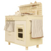 Wooden family kitchen, toy suitable for men and women, amusing realistic doll, kitchenware, South Korea