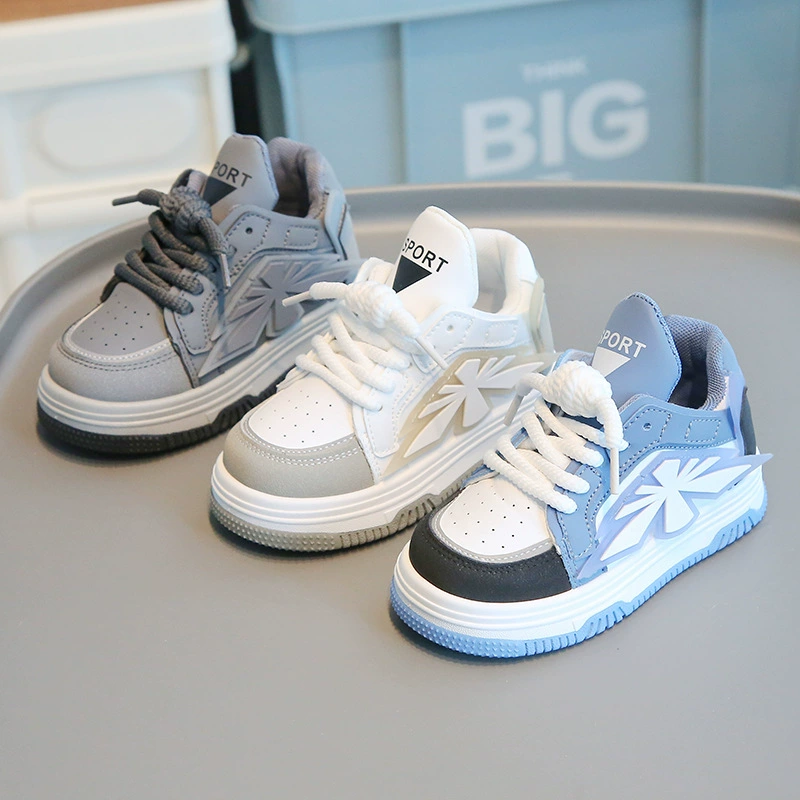 Детская спортивная обувь весна-осень 2025, кроссовки для мальчиков, высокие кеды для девочек, белые мягкие ботинки для малышей