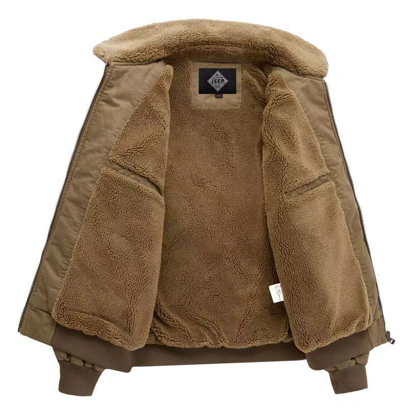 Herrenbekleidung Dicke Pilotenjacke Herren Winter Plus Samtverdickung Warme lockere Arbeitskleidung Baumwollkleidung_voghion.com