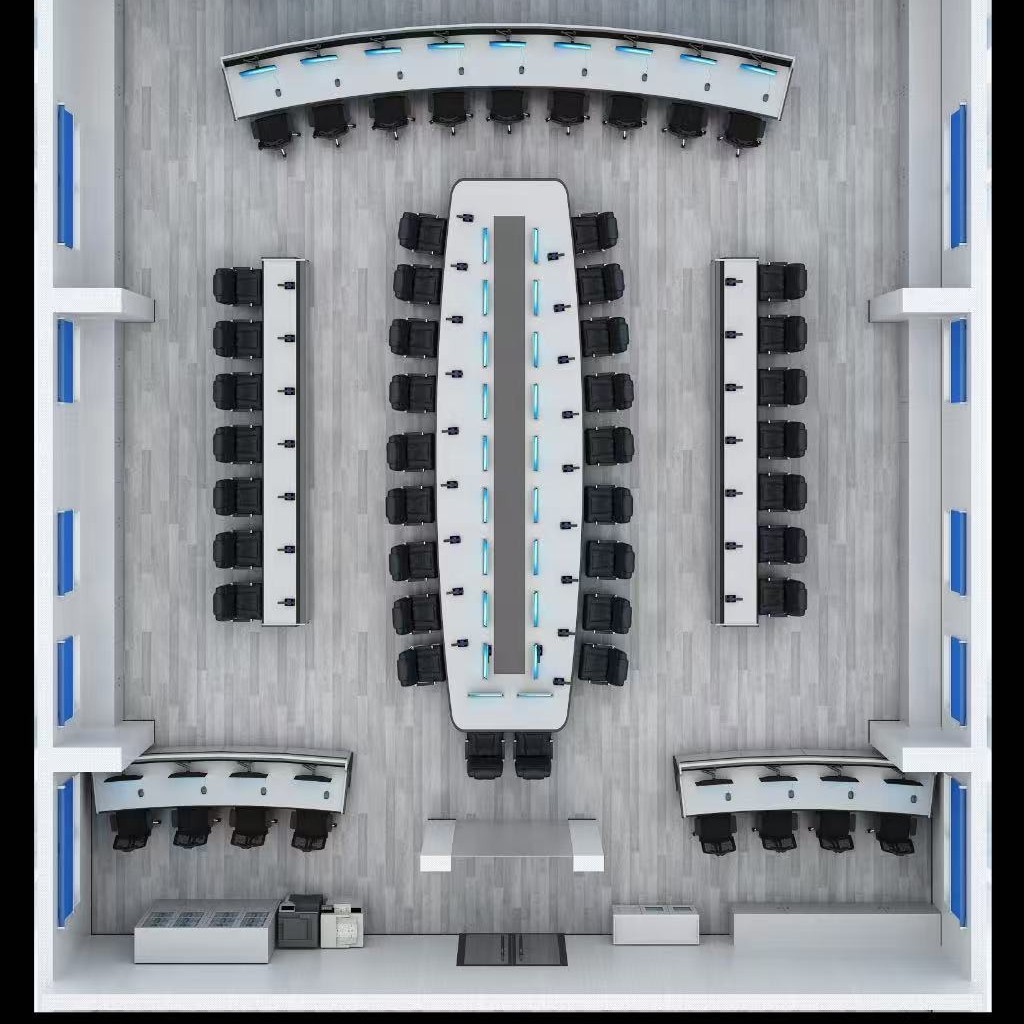 指挥中心调度台监控操作台双联烤漆控制台监控操作台中控室中控台