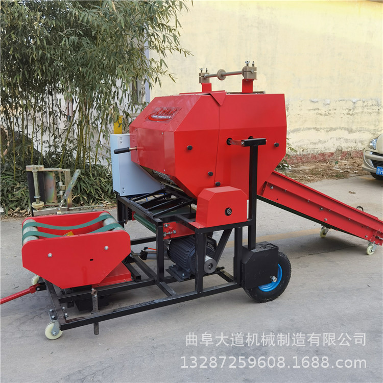 农用青贮打包打捆机 移动式青贮打捆机 秸秆揉丝裹包机