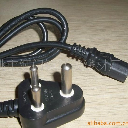 厂家供应各国电源线 南非插头 电脑插头，延长线