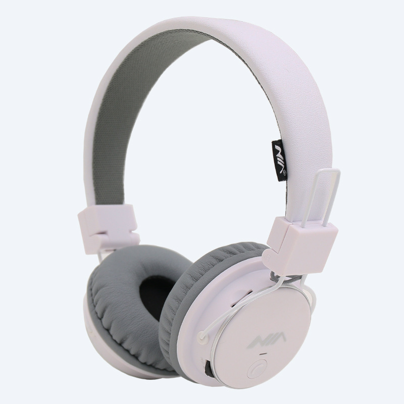 Auricular NIA-Q8 Bluetooth auriculares tarjeta MP3 radio compacto plegable suave orejeras sin presionar los oídos