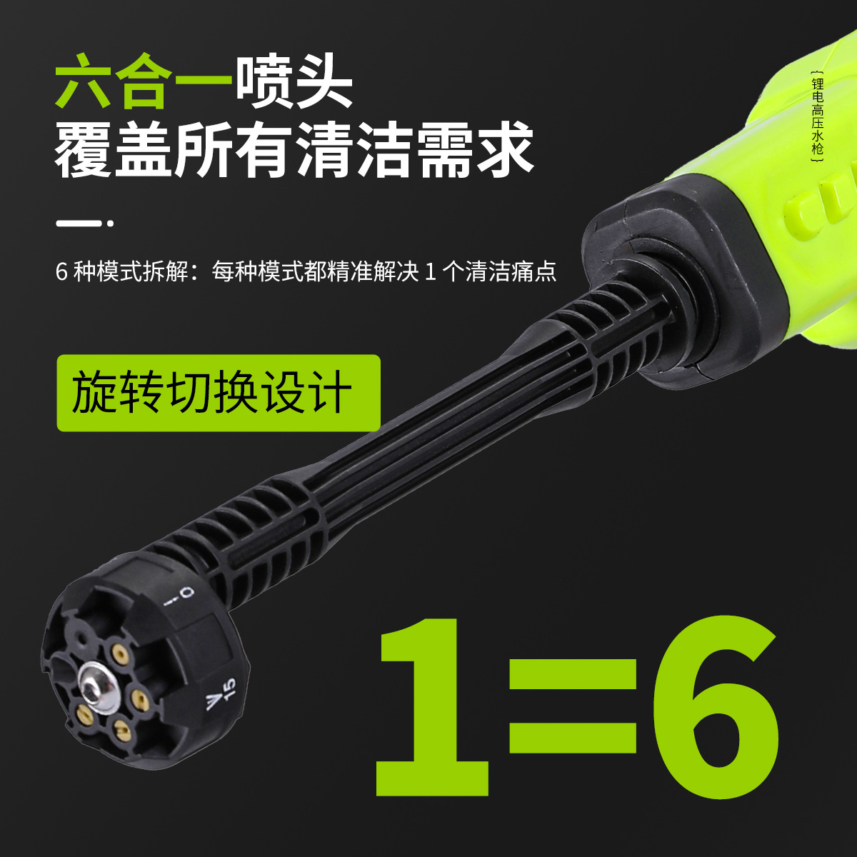 Customized [New Double-Pin] Cordless Car Washer Portable High-Pressure Water Gun with Lithium Battery for Home Car Washing