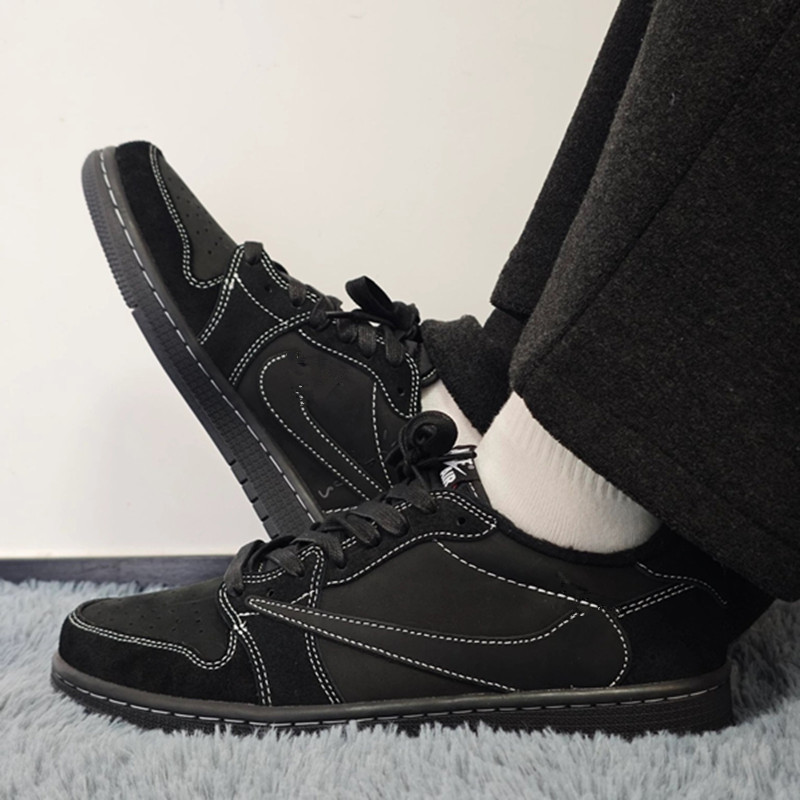 Transfronterizo puro nuevo otoño y invierno AJ barbado zapatos casuales para hombres zapatos de skate para mujeres zapatos deportivos de cuero para hombres