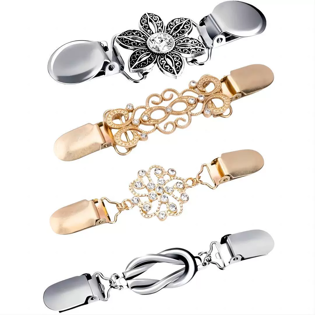 跨境热销围巾开衫夹毛衣夹胸针夹复古衣饰风衣披肩夹子 女士