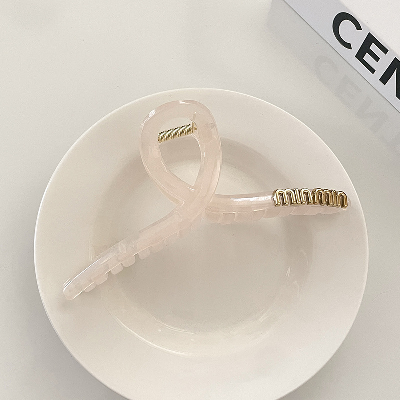 Clip de pelo de gran tamaño esmerilado simple Cabeza trasera updo horquilla de alto grado tiburón clip horquilla tocado al por mayor