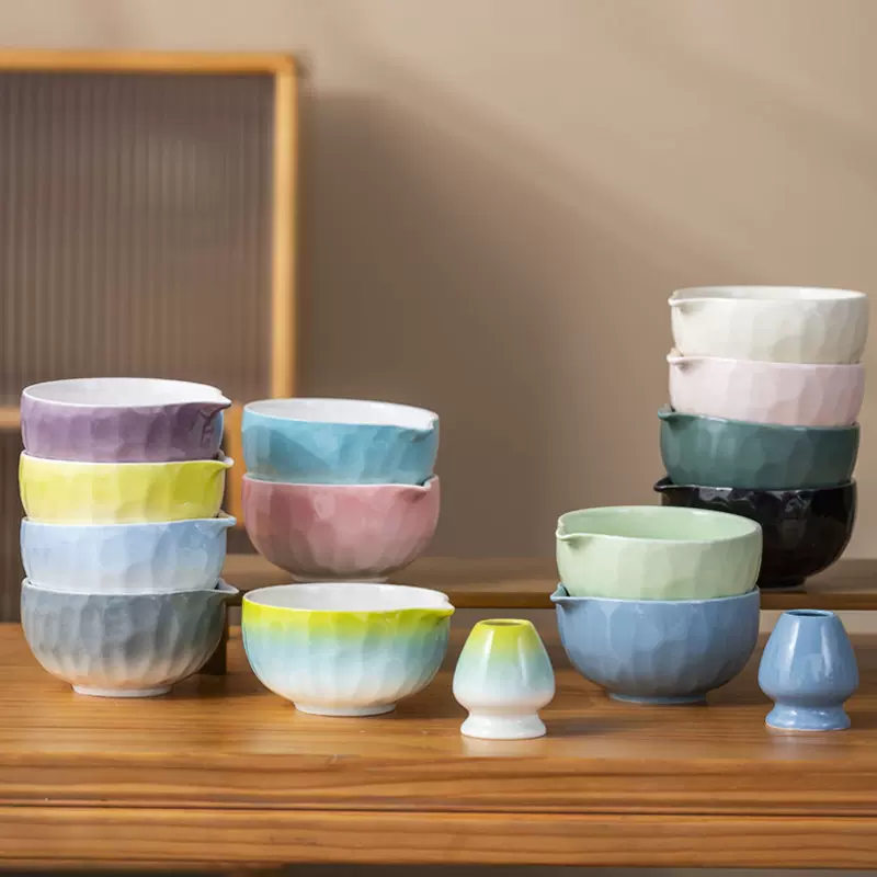 菱形抹茶碗陶瓷日式点茶打抹茶套装茶宪竹子刷百本立宋代茶道套装