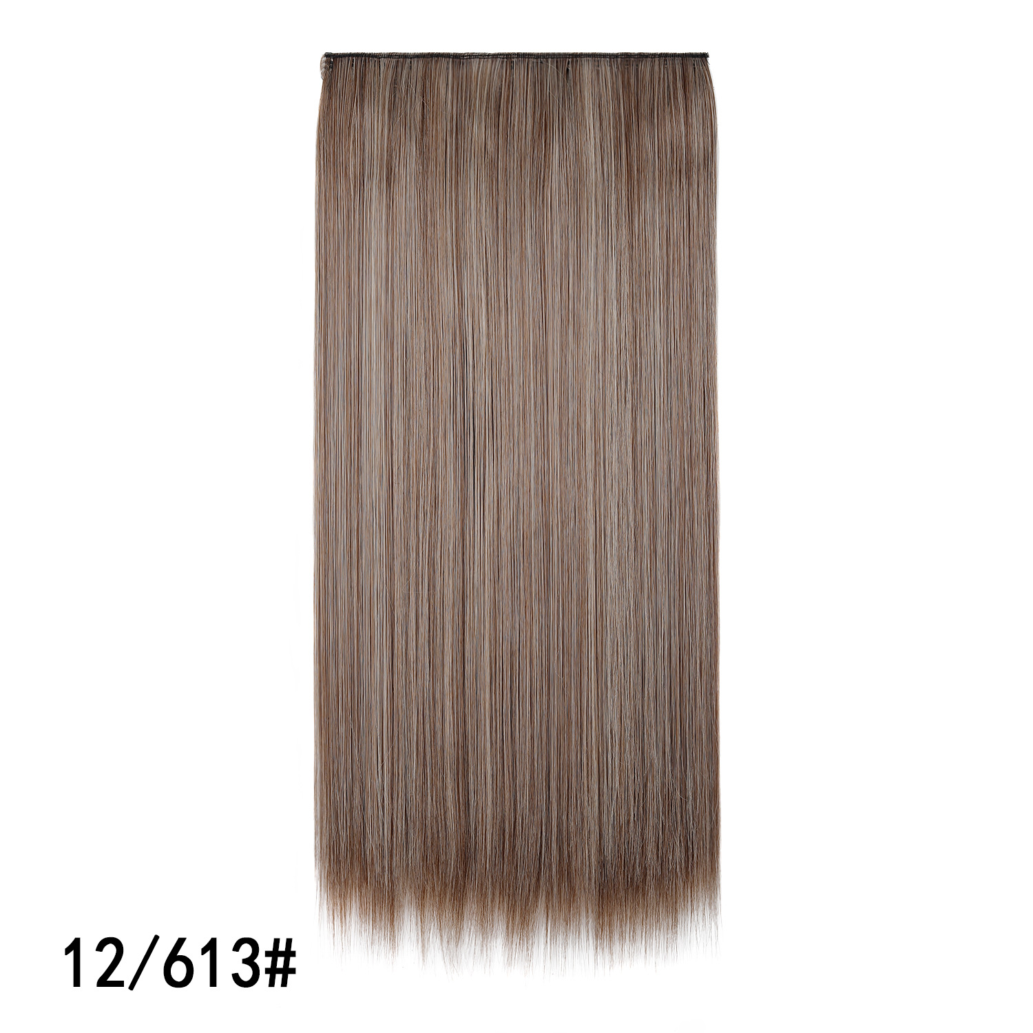 Extensión de Cabello Liso Largo de 5 Clips, Fibra de Alta Temperatura, Sin Costuras image 48