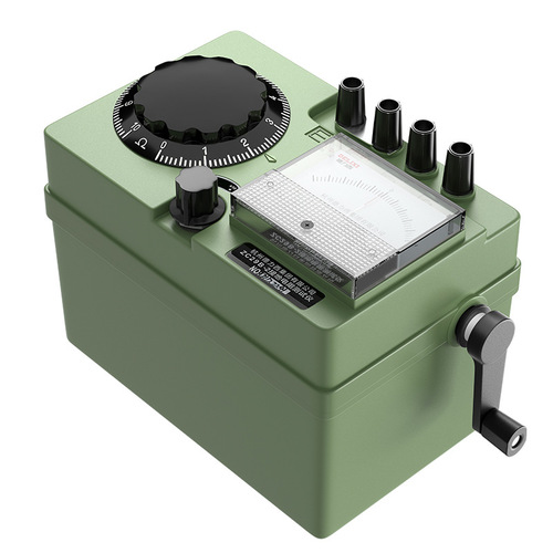 DeLixi ZC29B Ground Resistance Tester, Pointer-type Resistance Meter, Lightning Protection Hand-cranked Resistance Tester
