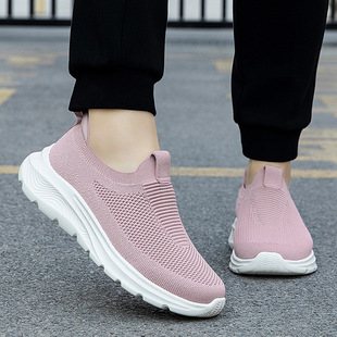 Summer Shoes for the Elderly, Women's Genuine Comfortable and Lightweight Mother's Shoes, Non-Slip Middle-Aged and Elderly Sports Walking Shoes, Old Beijing Cloth Shoes