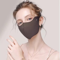 Ice Silk Sunscreen Women's Eye-Covering Breathable High-Aesthetics Face Mask UV Protection Hyaluronic Acid Ice Silk Face Mask