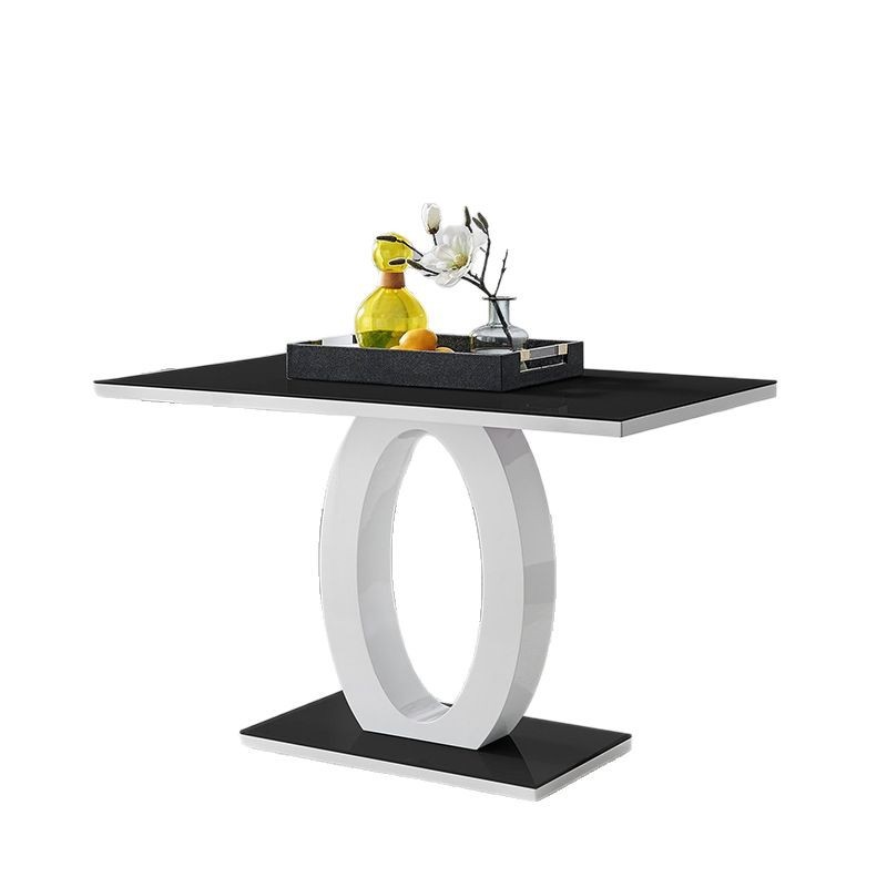 Mesa de comedor de vidrio temperado amazon mesa de comedor de lujo ligero mesa de alta sensación mesa de comedor moderna simple silla