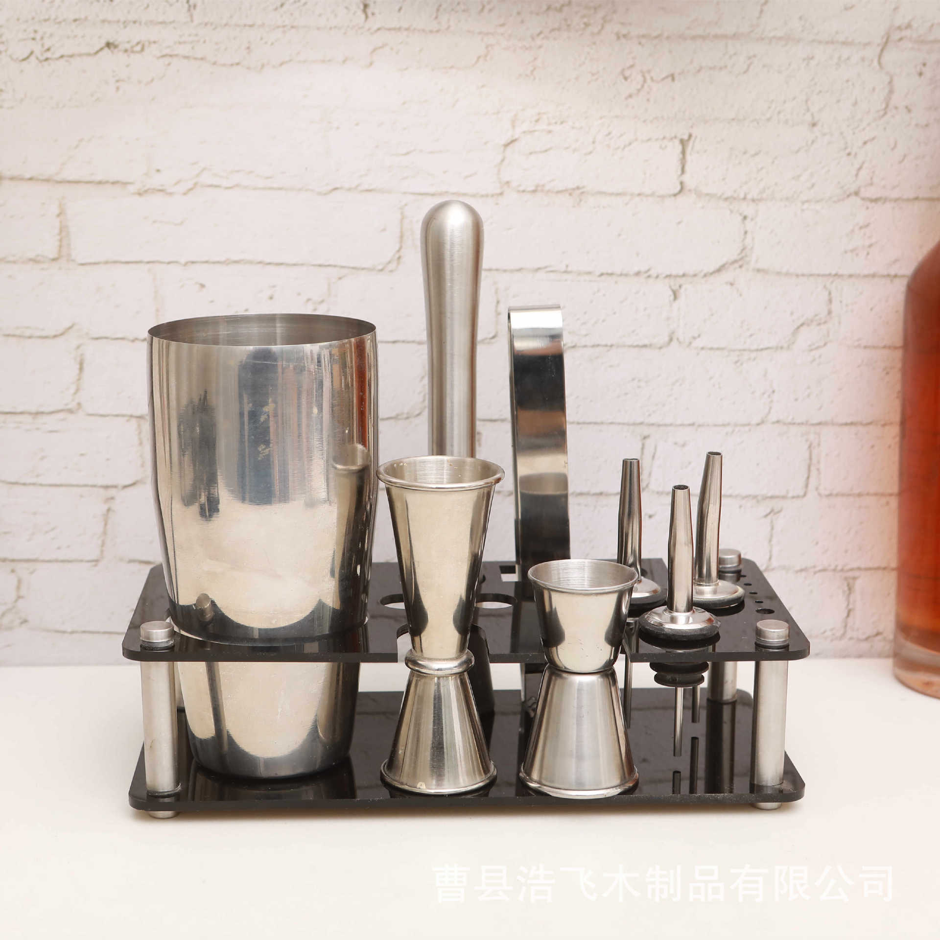 Acrylic Wine Blending Rack Bar Cocktail Stainless Steel Wine Shaker Storage Rack Household Wine Blending Tools Tool Rack