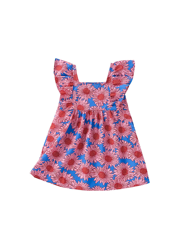 Vestido de niña malwee transfronterizo nuevo estilo de verano vestido de princesa para niños pequeños y medianos europeos y americanos falda de niños de cuello redondo estilo occidental