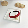 Retro high headband, red demi-season sponge hairpins, simple and elegant design, South Korea, wholesale