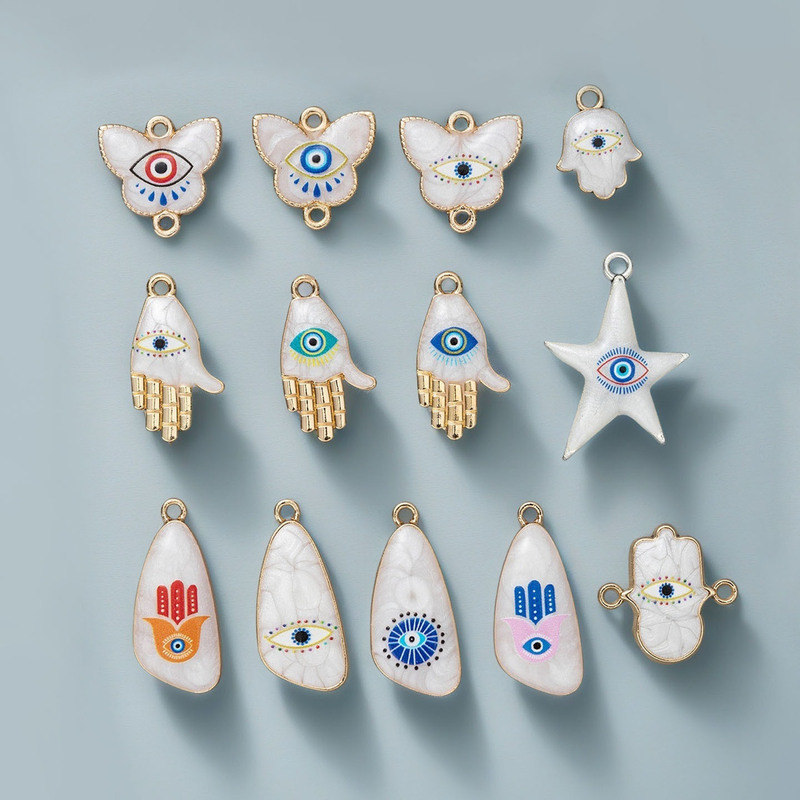 Devil's Eye Alloy Jewelry Accessories New Simple and Personalized Resin DIY Handmade Necklace Pendant Wholesale Devil's Eye Alloy Jewelry Accessories New Simple and Personalized Resin DIY Handmade Necklace Pendant Wholesale