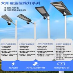 統合された誘導ソーラー屋外監視街路灯新しい田舎の庭の家庭用 LED エンジニアリング道路照明