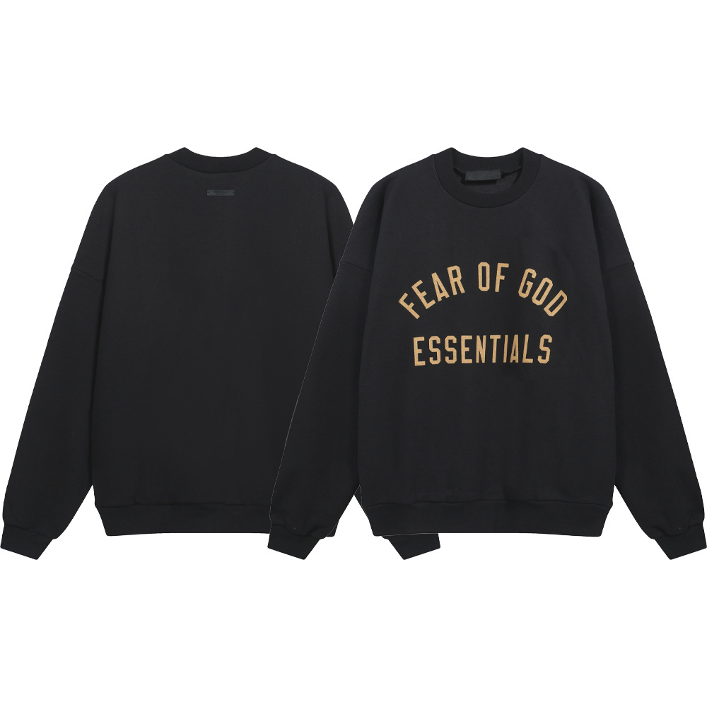 Nuevo FOG doble línea ESENTIALS estilo americano marca de moda de alta calle relajada pareja casual suéter de cuello redondo para hombres y mujeres