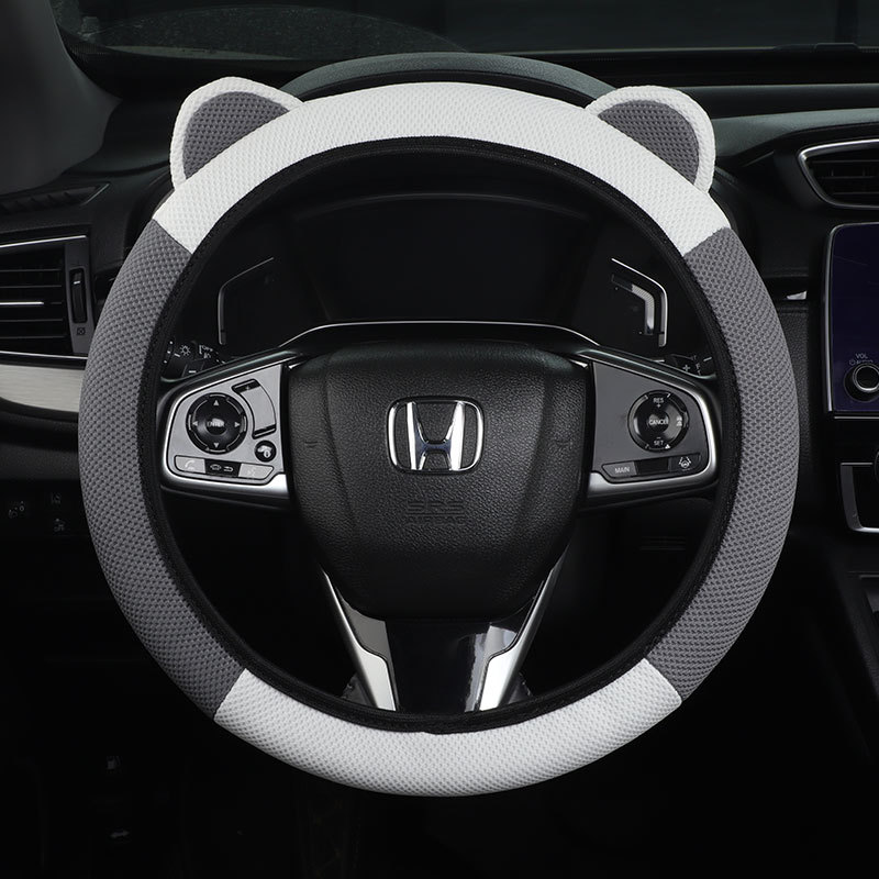 Manufacturer Wholesale Summer Ice Silk Steering Wheel Cover for Cars, Elastic Handle Cover Without Inner Ring, Breathable and Sweat-Absorbent, Suitable for All Seasons