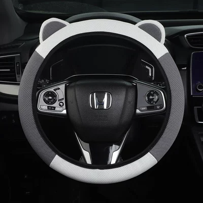Cover for Cars, Elastic Handle Cover | Steering wheel cover - gray-38cm
