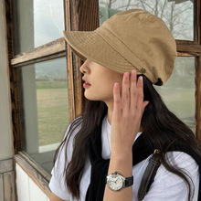 少年感~日式UV大檐棒球帽休闲百搭女夏季防晒遮阳帽ins潮流鸭舌帽
