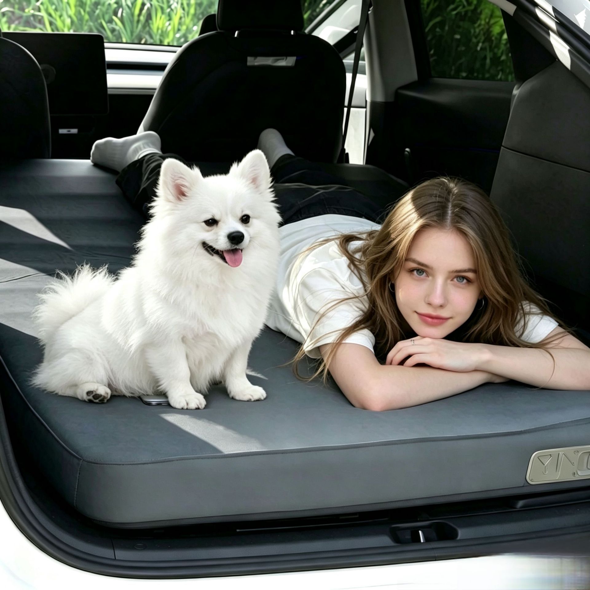Tesla Special Car Mattress, Travel Outdoor Camping Automatic Inflatable Bed, Car Supplies